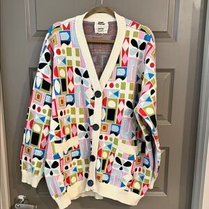 Joanie Clothing Geometric Patterned Cardigan Sweater